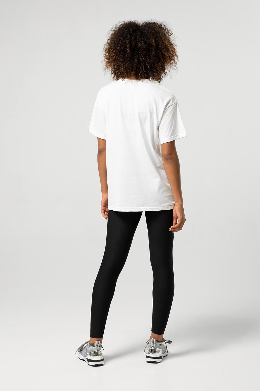 Ladies Tonal Bloch Print Oversized Tee