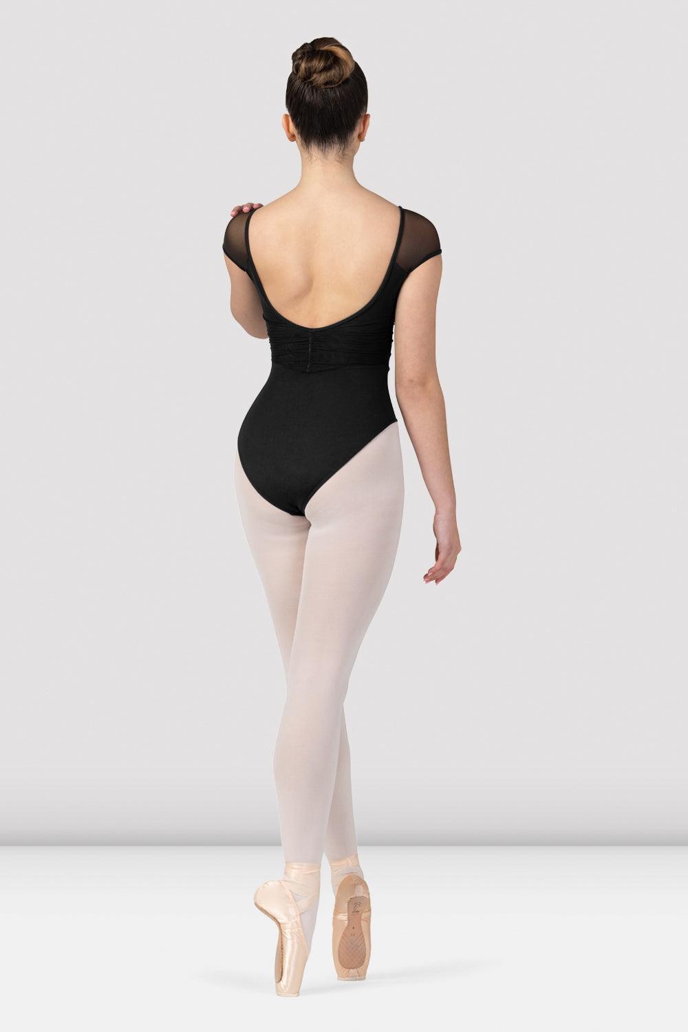 Ladies Flavia Ruched Bodice Cap Sleeve Leotard