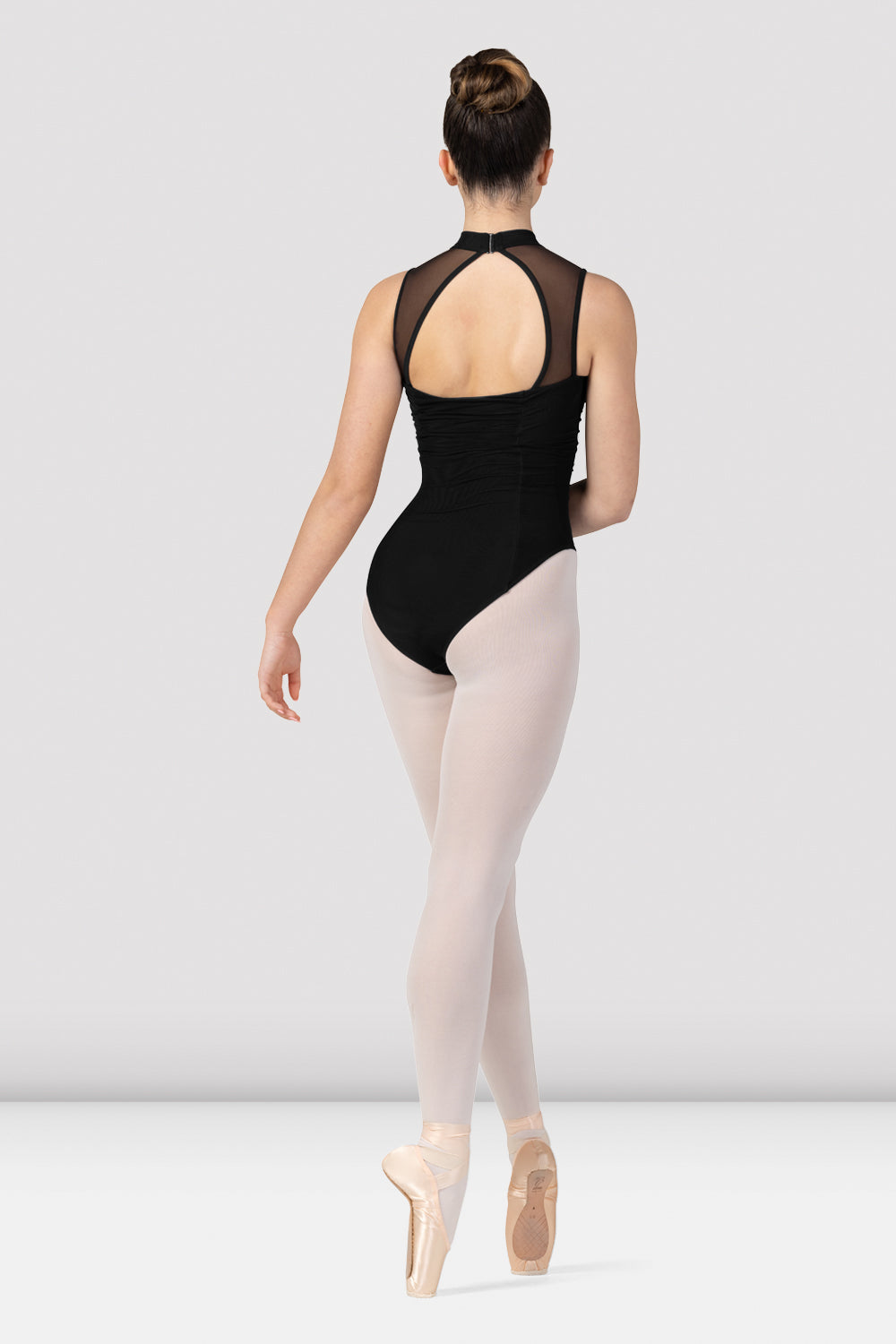 Ladies Fenella Ruched Bodice Mock Neck Leotard