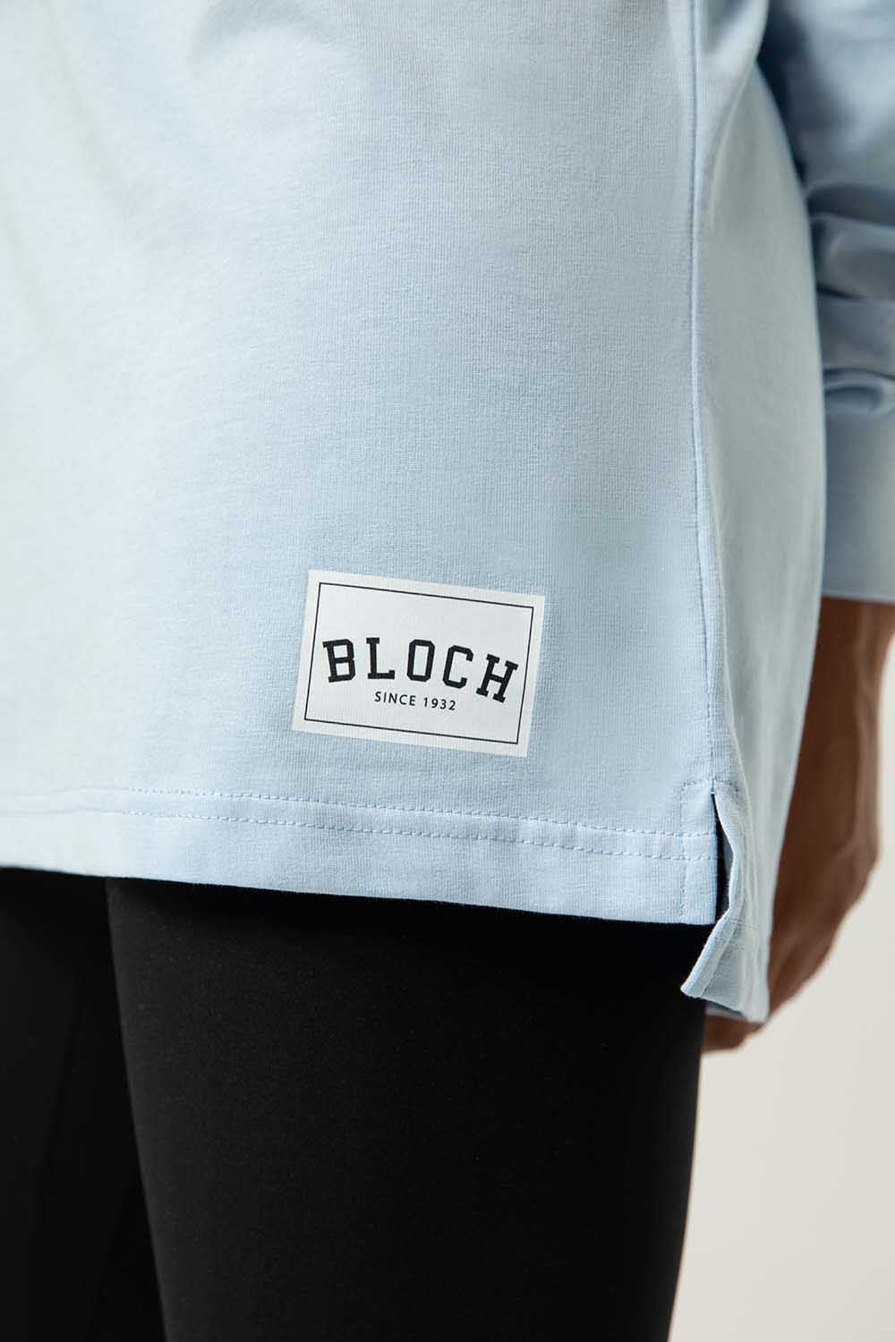 Ladies Bloch Print Oversized Long Sleeve Tee